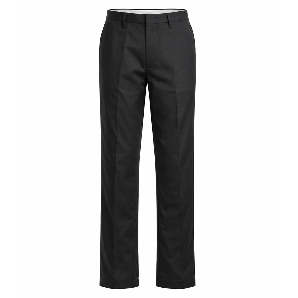 Perry Ellis Portfolio Dress Pants Men 36x32 Black Flat Polyester Viscose NWT